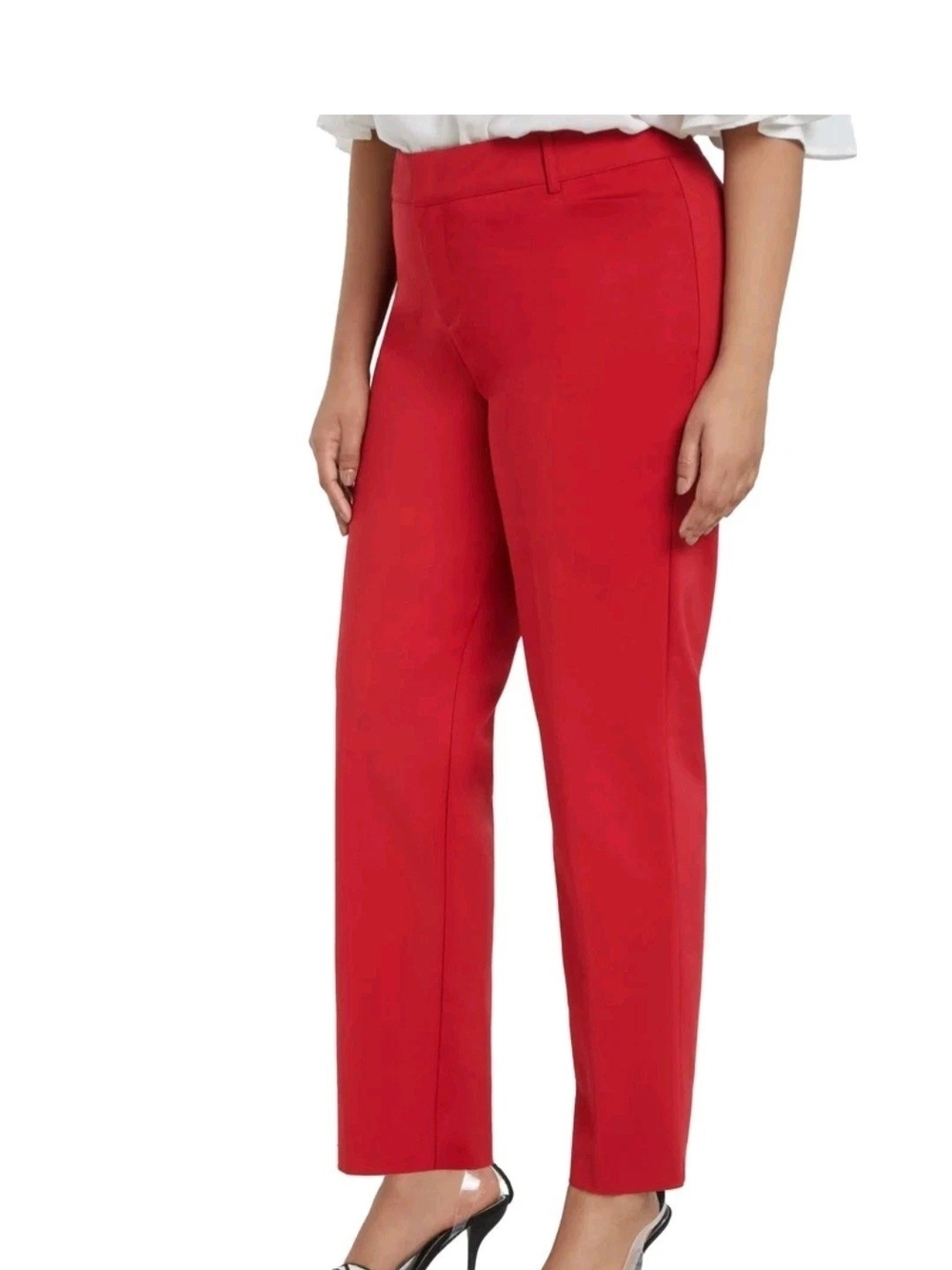 Eloquii Kady Fit Red Ankle Pants 16 Womens Office Professional Classic Business